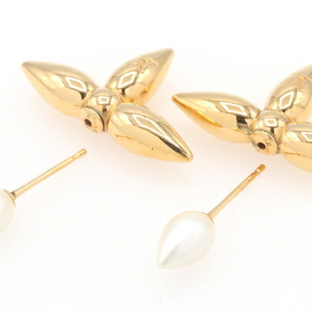 LOUIS VUITTON Gold Monogram Earrings - Picture 3 of 8
